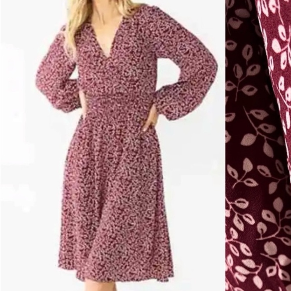 Draper James Women’s Smocked Waist Fit & Flare Dress Mini Floral‎ Size XL
